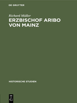cover image of Erzbischof Aribo von Mainz